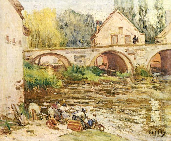 Alfred Sisley Die Wascherinnen von Moret china oil painting image